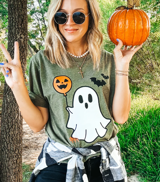 Halloween Ghost Ballon Tee