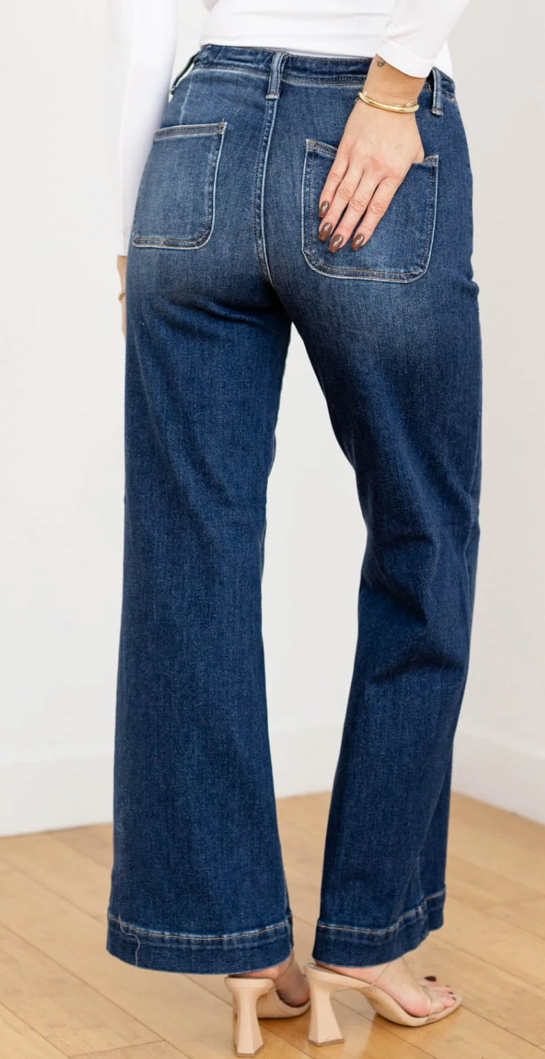 Risen Jeans Dark Tummy Control