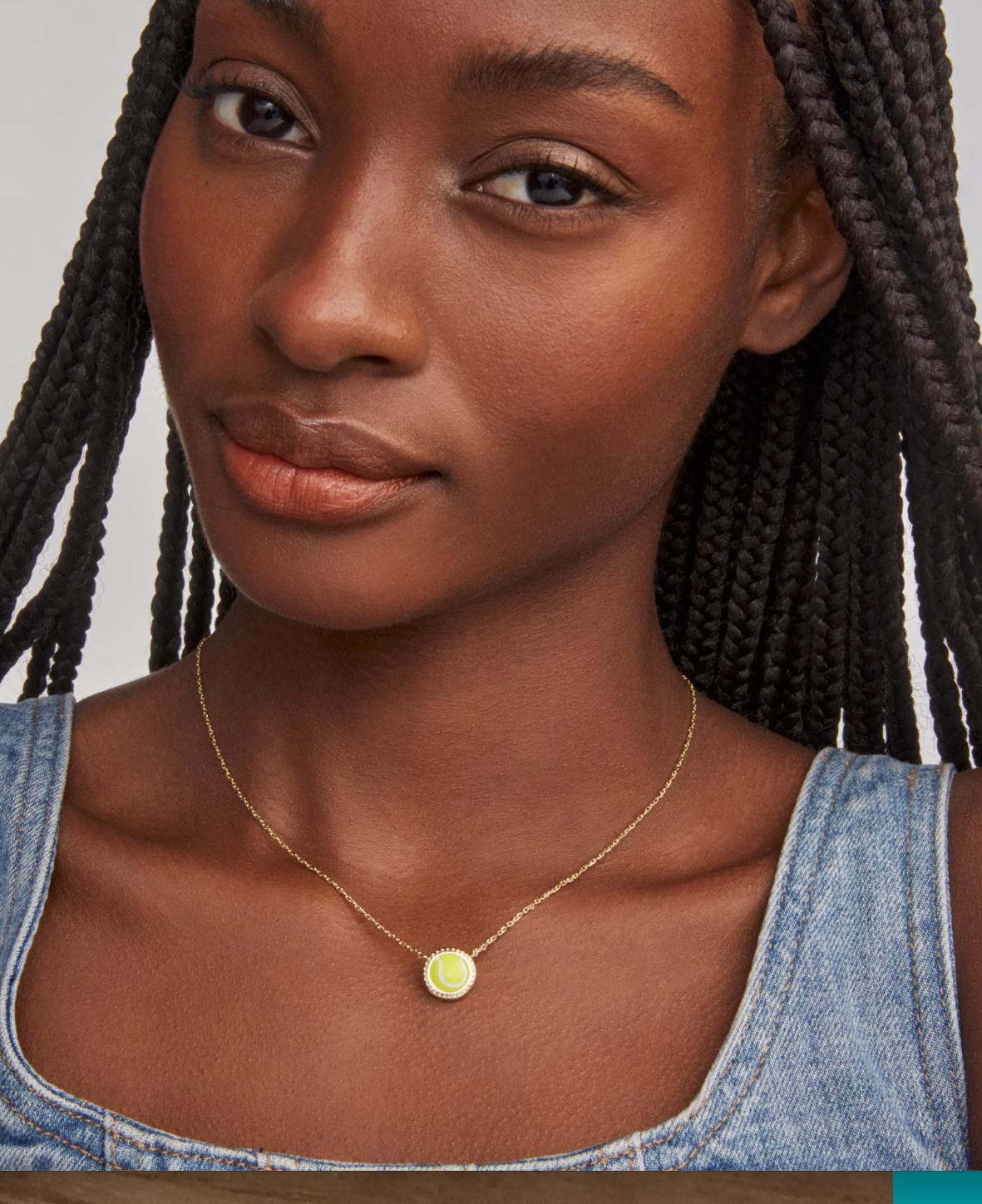 K.S. Tennis Gold Short Pendant Necklace Chartreuse Magnesite | Queen Bee Boutique
