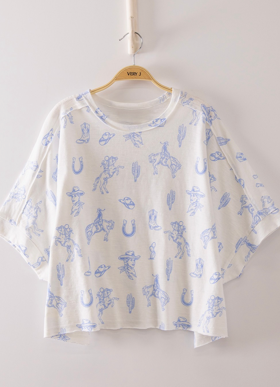 Western Boho Cowgirl Print Top | Queen Bee Boutique