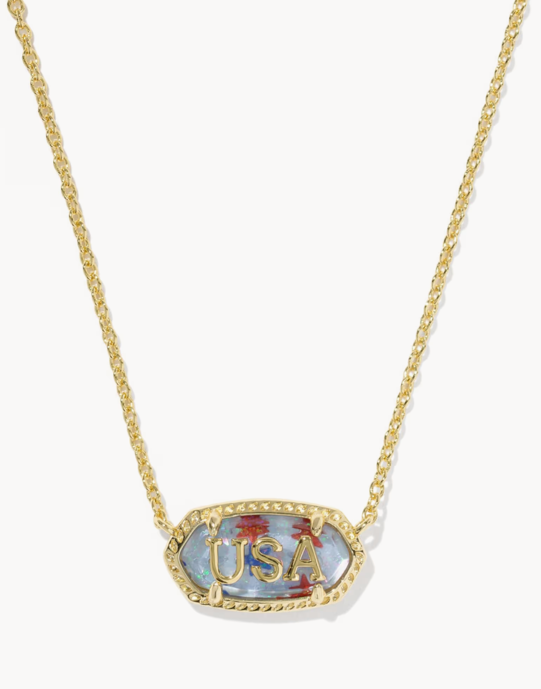 Kendra S. Elisa USA Silver Short Pendant Necklace