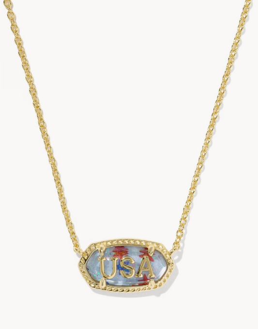 Kendra S. Elisa USA Silver Short Pendant Necklace