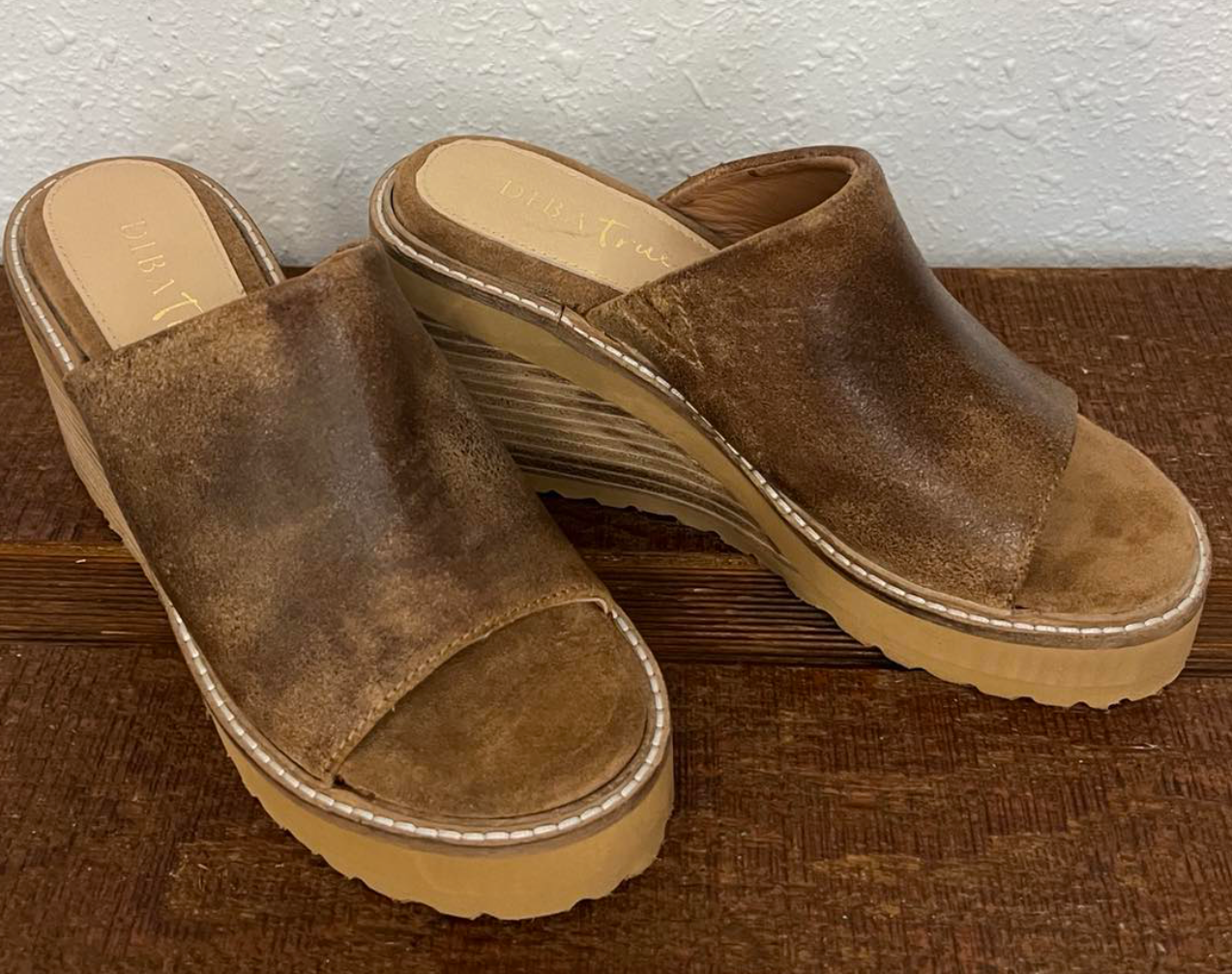 Diba True Cloud Fall Women’s Leather Wedge Sandal – 3.25" Stacked Heel