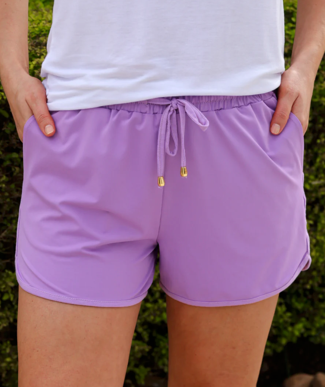 BRIGHT COLORS EVERYDAY SHORTS DRAWSTRING POCKETS COMFY | Queen Bee
