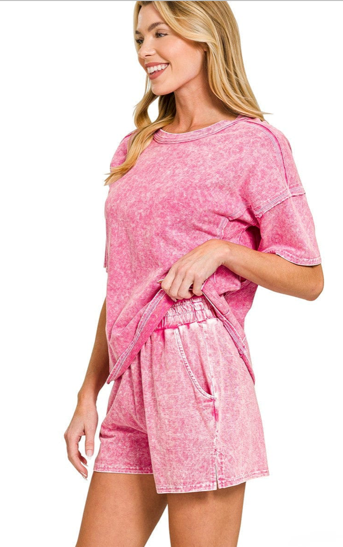 Halo Snow Hot Pink 2 Piece Set | Queen Bee Boutique