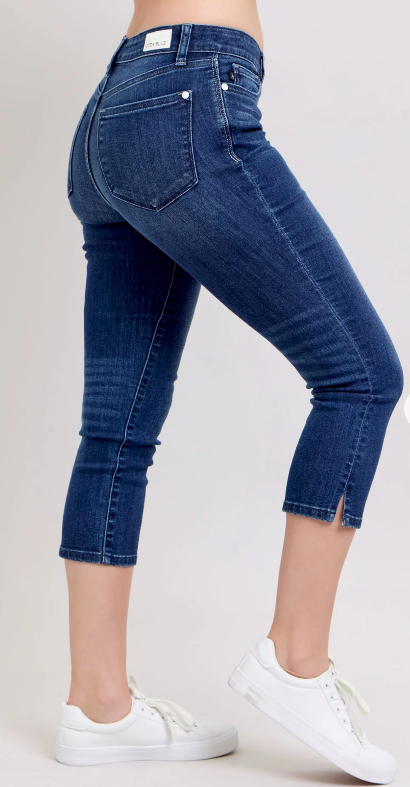 Judy Blue Sleek Chic Capri Side Slit | Queen Bee Boutique
