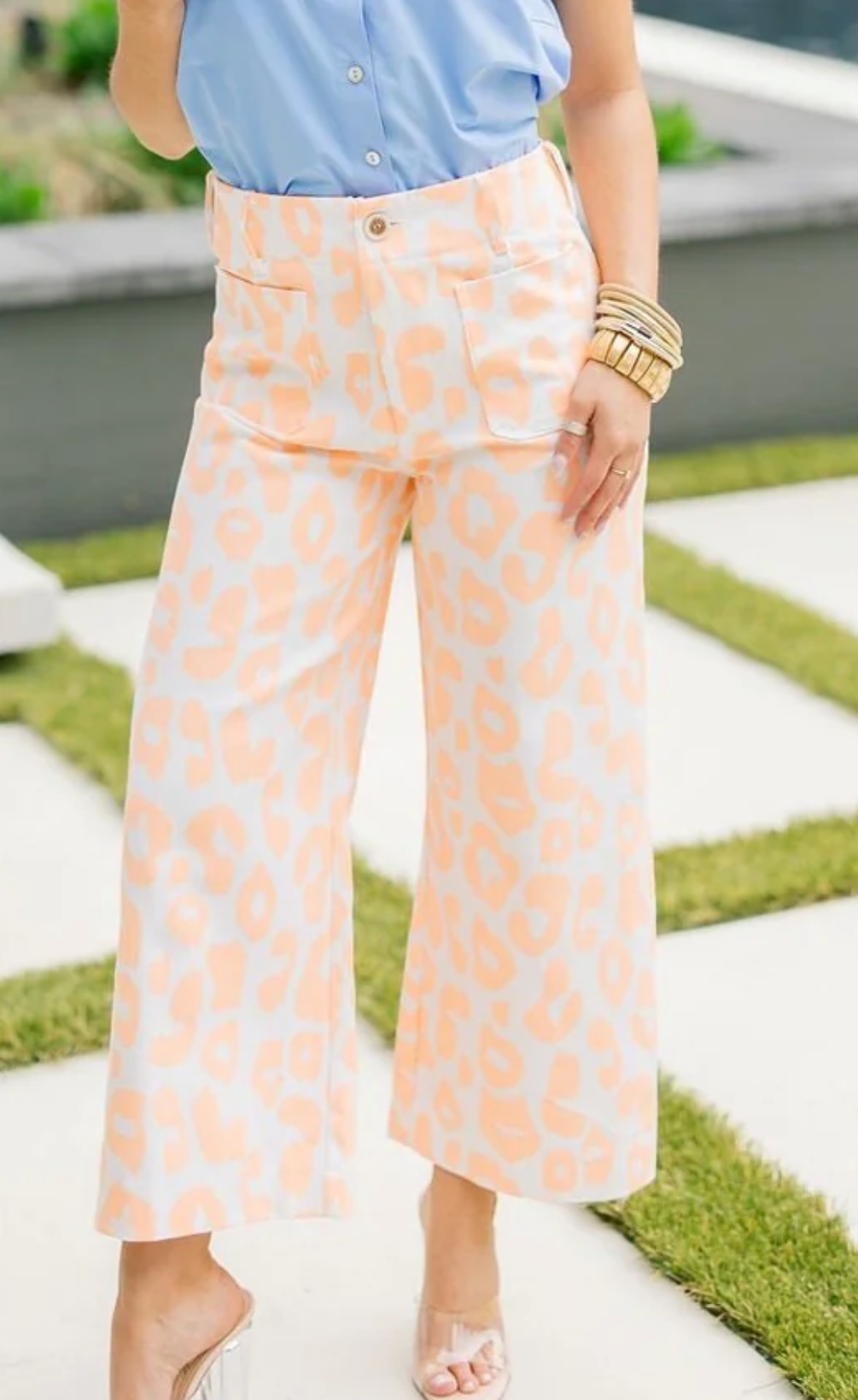 Wild Tangerine Leopard Pant | Queen Bee Boutique