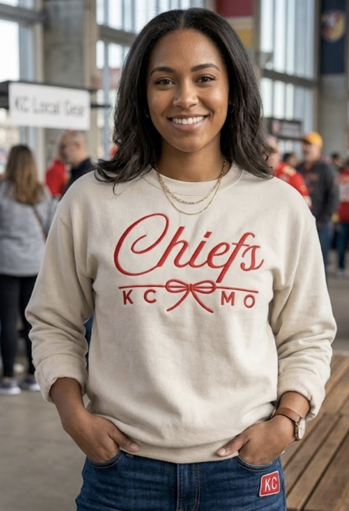 KC Show The Love Crew Football Chiefs | Queen Bee Boutique