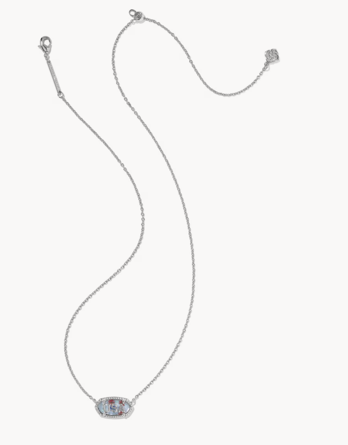 Kendra S. Elisa USA Silver Short Pendant Necklace