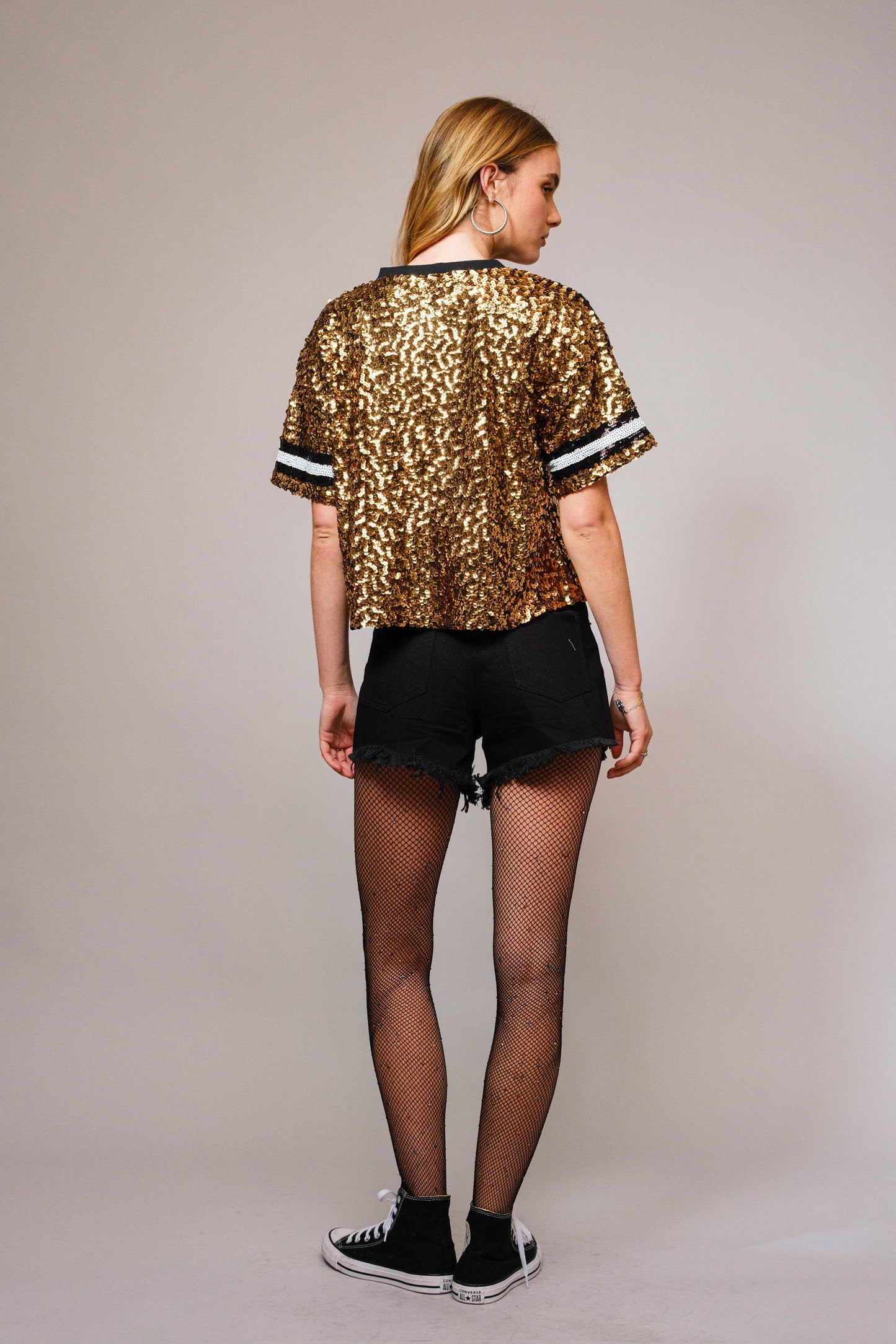 Tribute To TK Sequin Game Day Top