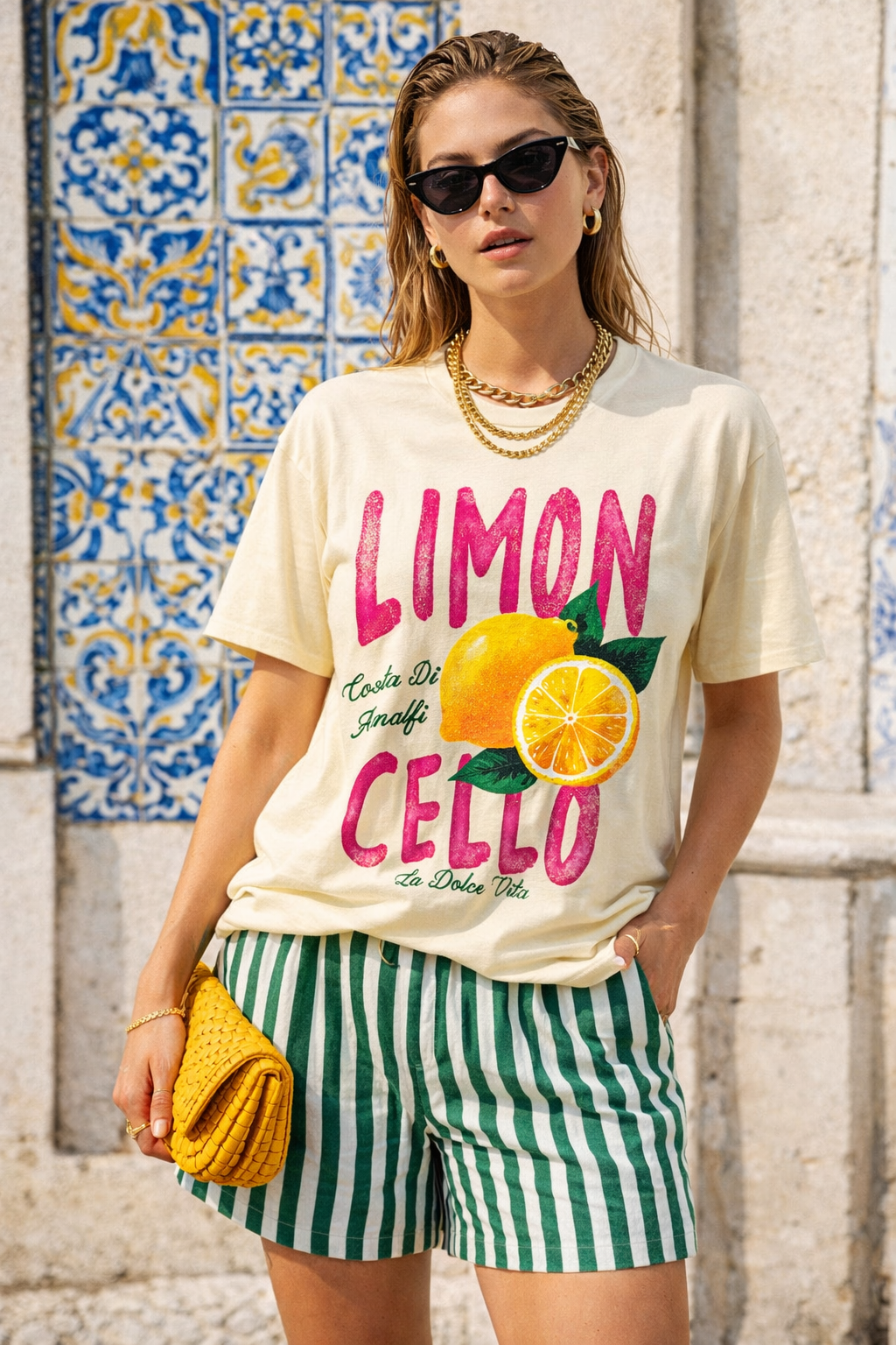 Limoncello Amalfi Yellow T-Shirt Summer Vibe | Queen Bee Boutique