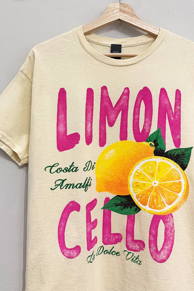 Limoncello Amalfi Yellow T-Shirt Summer Vibe | Queen Bee Boutique