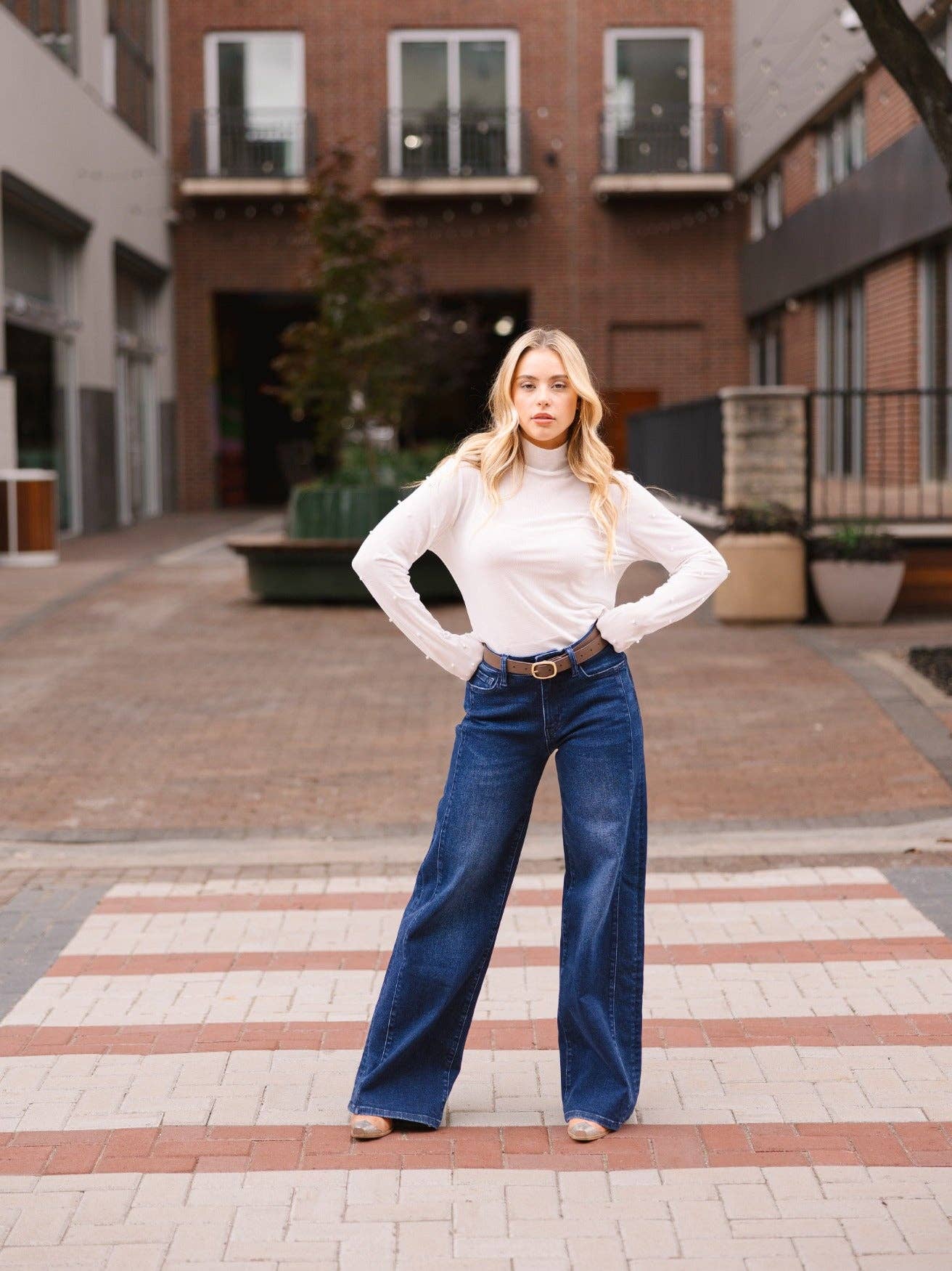 White Pearl Mesh Top