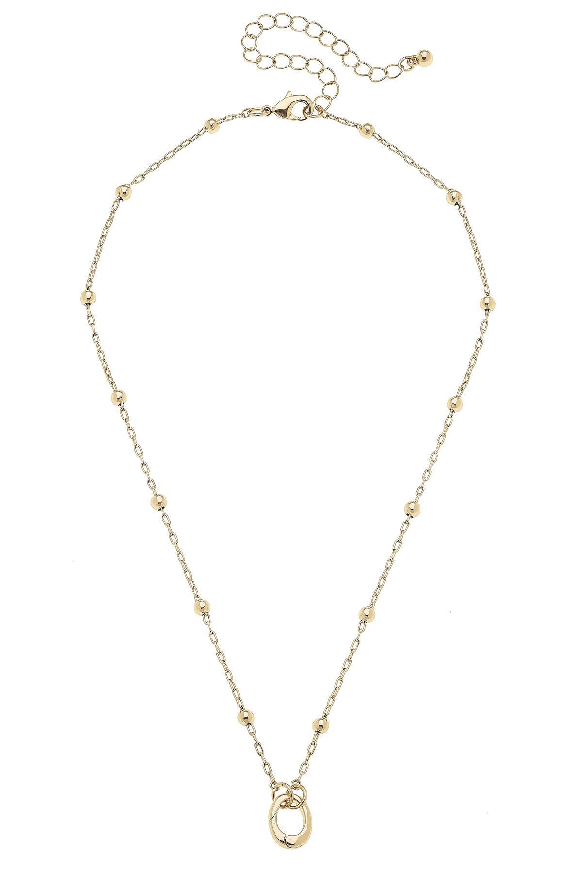 Celia Dainty Charm Necklace Base in Shiny Gold | Queen Bee Boutique