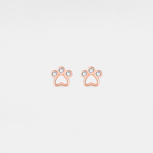 Dainty Pet Dog Paw Stud Earrings
